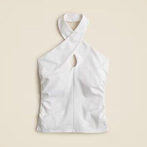 J Crew Stretch cotton halter top